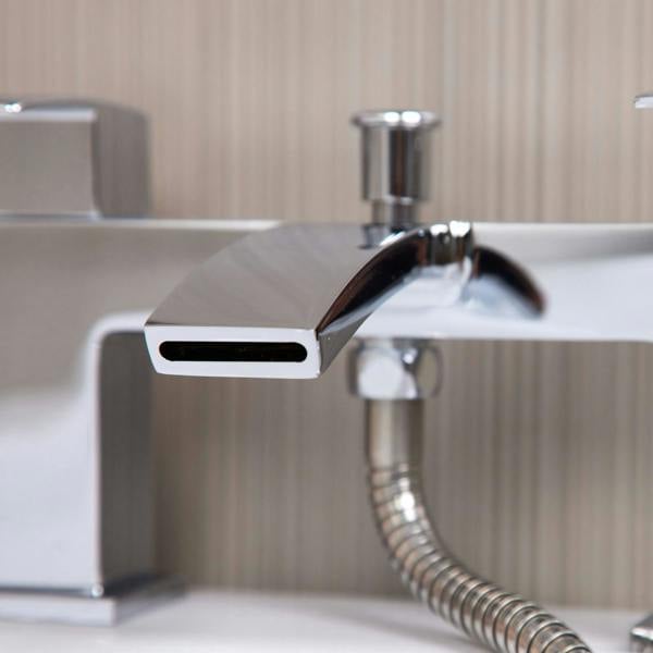 Flode Boras | Bath Shower Mixer | Including Handset and Holder | Chrome
