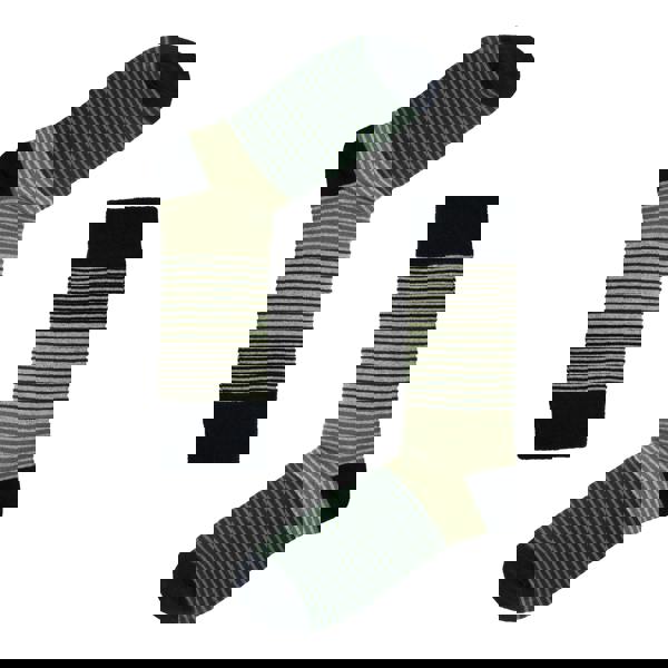 Jemsox 5pk Stylish Streaks - Organic Cotton Comfort Welt Socks (One Size UK 6-9)