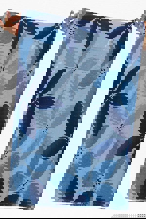 Paulo Due Large Leaf Design Wool Blend Pashmina Scarf