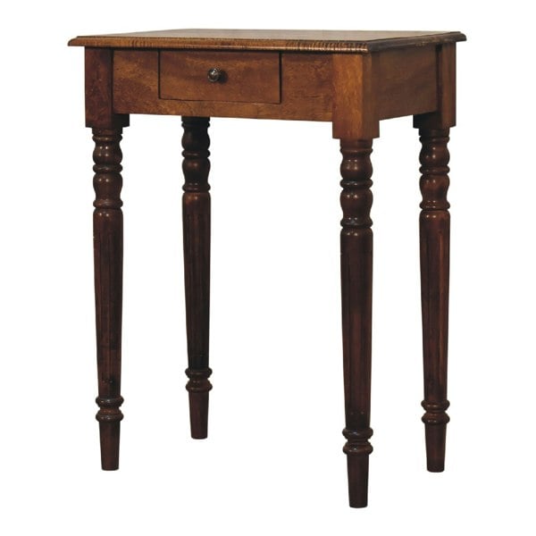 Artisan Furniture Solid Wood Chestnut Turned Leg Writing Desk