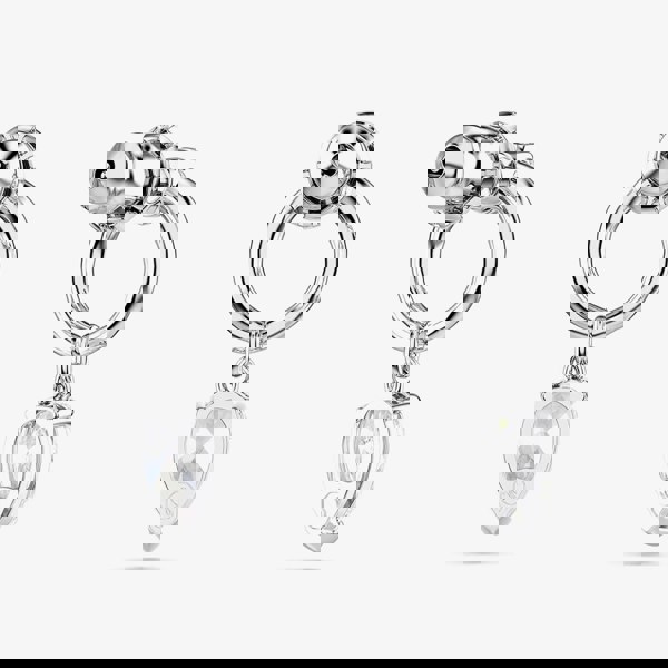 Swarovski Mesmera Rhodium Plated White Zirconia Drop Stud Earrings 5723177