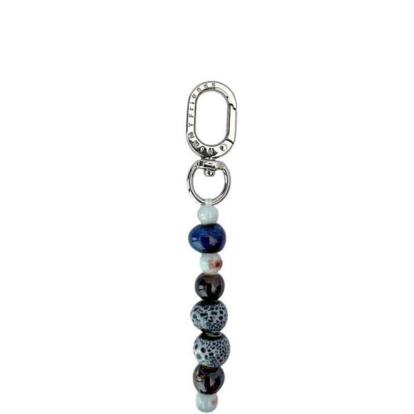 Nimmy Friends Nimmy Big Eye Cute Pet Silver Shaded Cat Mobile Phone Chain Bag Charm Ceramic Bracelet Grey -N-XDY-SL-023