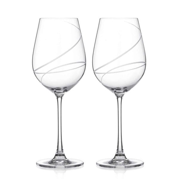 Diamante Aurora Red Wine Glasses - Set of 2