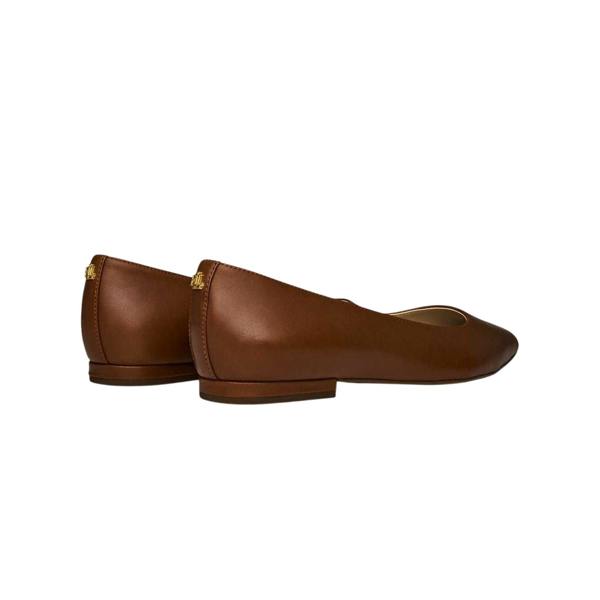 Ralph Lauren Womens/Ladies Pointed Leather Ballet Flats - Saddle - 