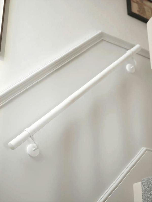 Handrails Direct Edstone Matt White Straight Flight Handrail