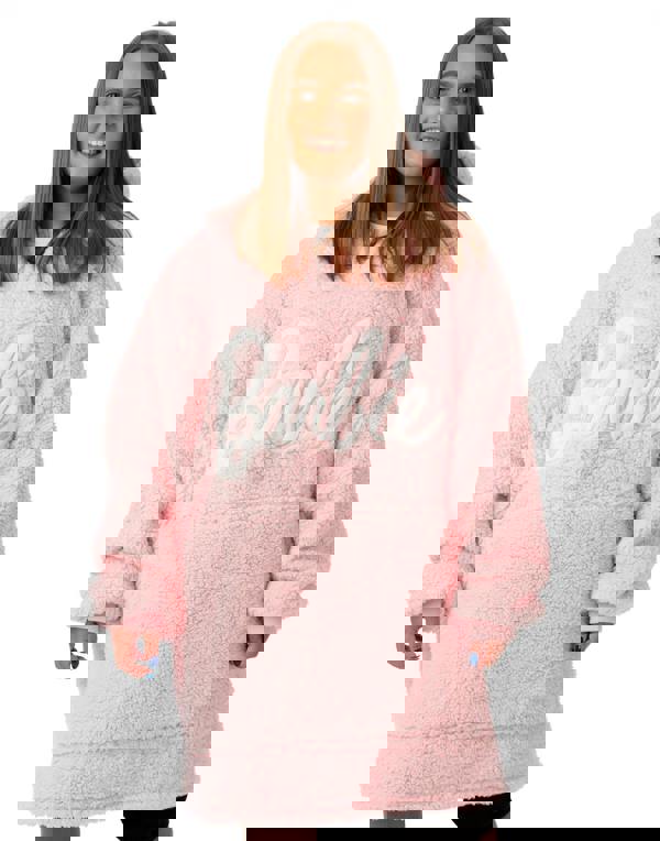 Barbie Womens Pink Blanket Hoodie (One Size)