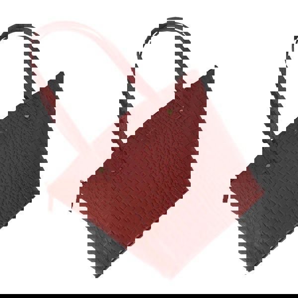 Assots London 'MELANIE' Bright Red Croc Real Leather Unlined Bucket Bag