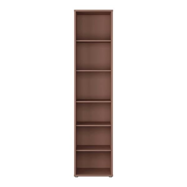Furniture To Go Alice Springs Tall Narrow Bookcase with 5 Shelves in Terracotta
