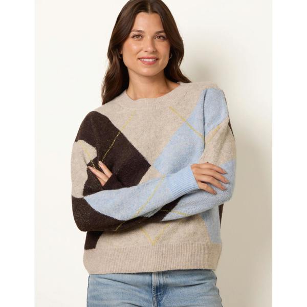 Blue Vanilla Argyle Knit Jumper
