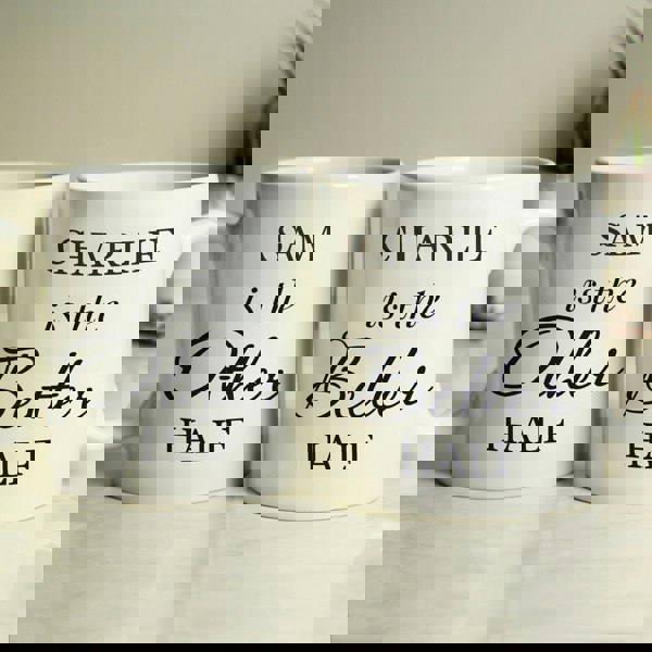 Personalised Memento Company Personalised Other Half and Better Half Mug Set