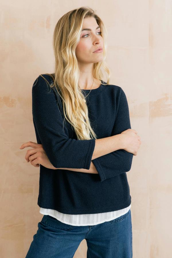 Lily & Me Olive Shirt Jumper Navy