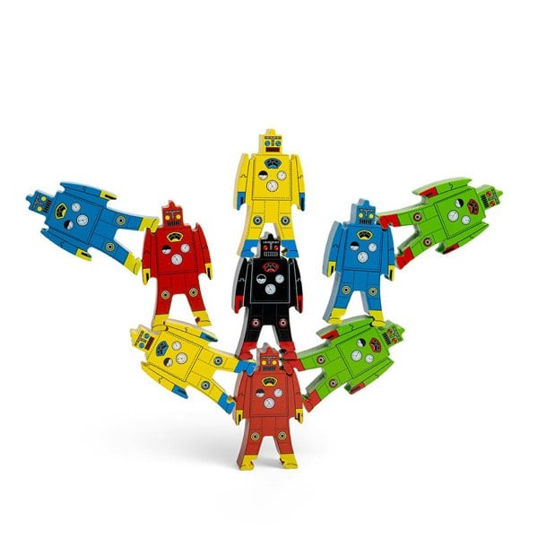 NeeDoh Wood Stacking Robots