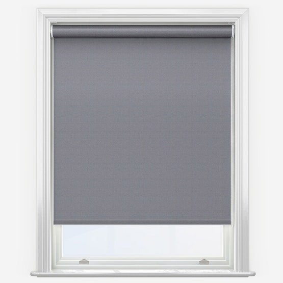 NewEdgeBlinds 100cm Slate Grey Trimmable Thermal Blackout Roller Blinds