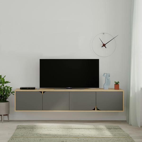 Decortie Spark Modern TV Unit Multimedia Centre with Storage Cabinet 180cm Width