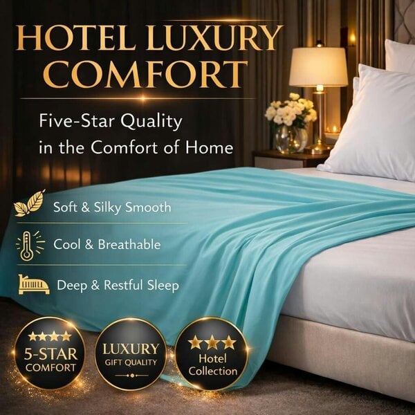 Night Zone 200 Thread Count Egyptian Cotton Flat Sheet – Hotel Quality Bed Linen