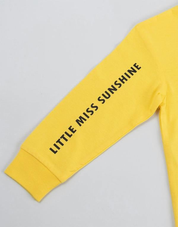 Vanilla Underground Mr. Men & Little Miss Girls Yellow Sunshine Long Sleeve Long Leg Pyjama Set