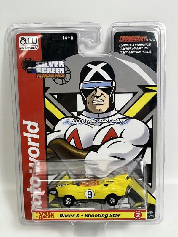 Auto World Slot Cars Speed Racer Racer X Shooting Star Thunderjet Ultra G HO Scale SC372-2