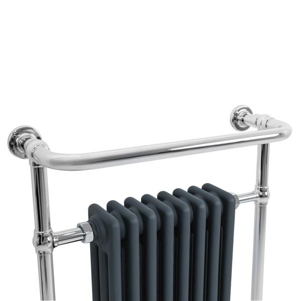 Monstershop Traditional Heated Towel Rail Radiator – 950mm x 660mm  – Anthracite Grey