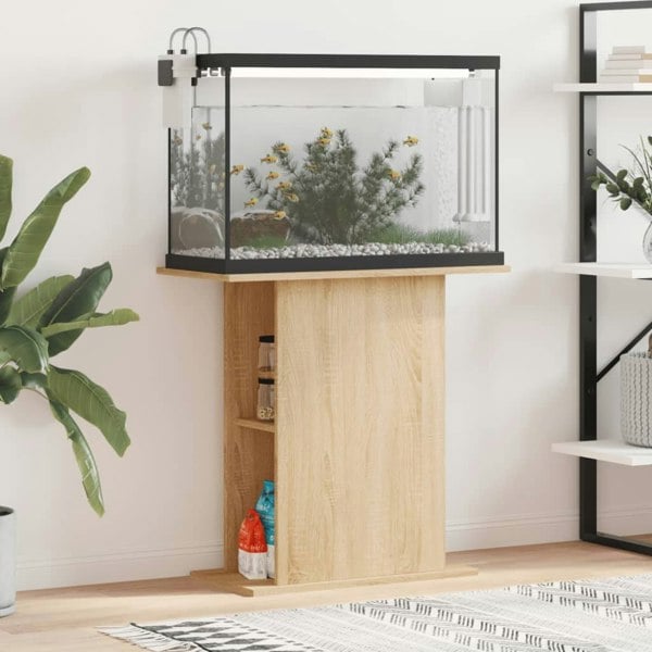 Berkfield Aquarium Stand Sonoma Oak 36x75x72.5 cm Engineered Wood
