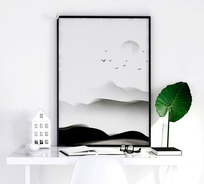 Japanese decor art prints | set of 3 framed wall art