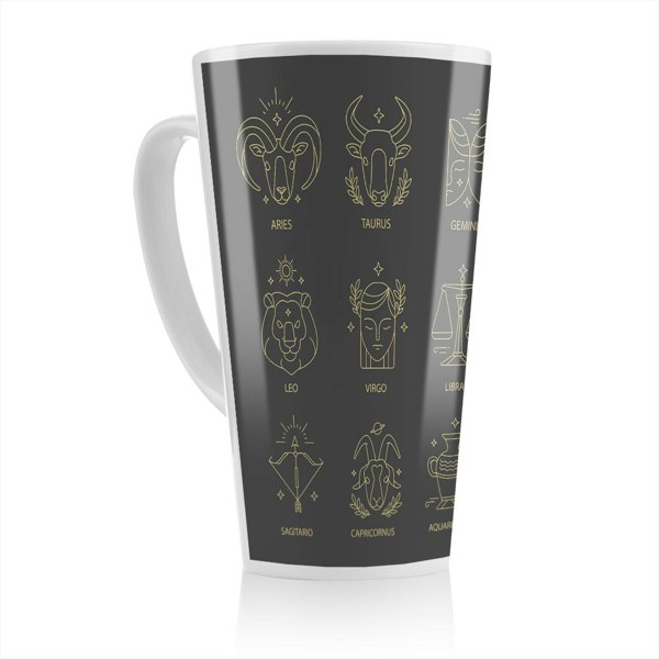 Benjamin Tate Design Zodiac Sign Set Dining Latte Mug