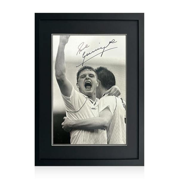 Paul Gascoigne Signed Tottenham Hotspur Image Deluxe Mount Frame
