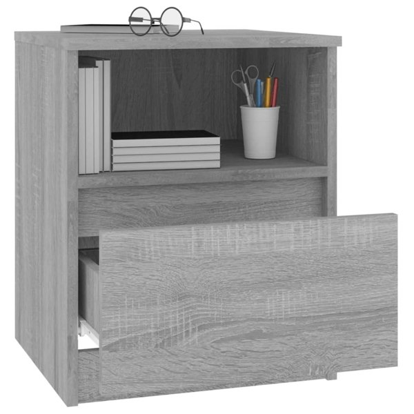 Berkfield Bedside Cabinets 2 pcs Grey Sonoma 40x40x50 cm Engineered Wood
