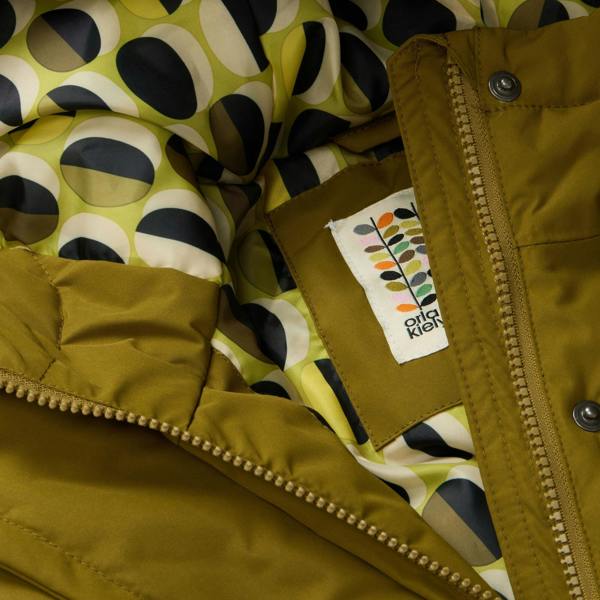 Regatta Womens/Ladies Orla Kiely Insulated Longline Waterproof Jacket - Fur Green/Olive - 
