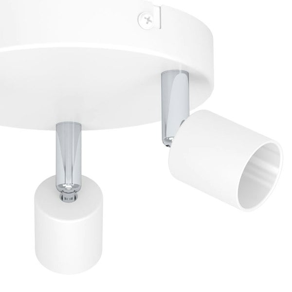EGLO Basic Stecci-E White Plastic Eco-Friendly 3-Light Spotlight