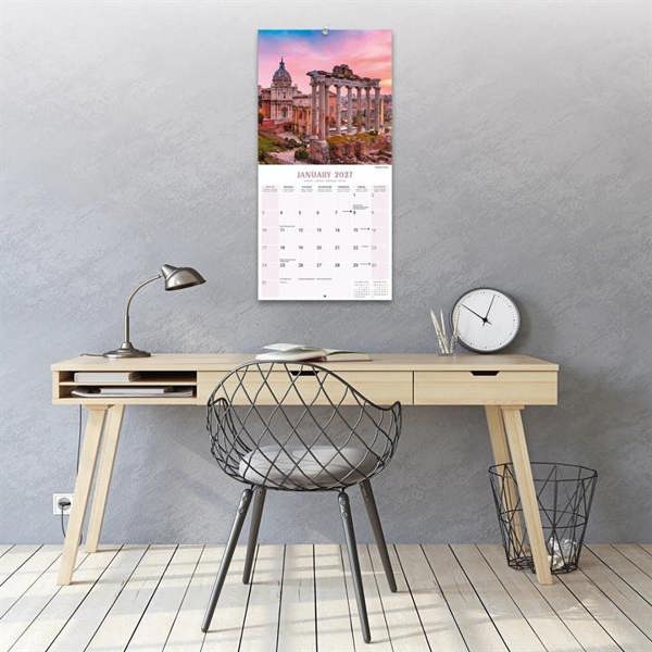 Rome Calendar 2027, Wall Calendars, Month To View, Travel, Gift