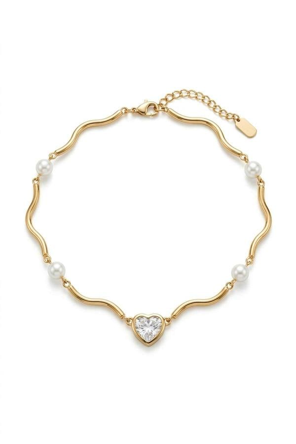 ARIIRA Magnolia Wavy Chain Pearl