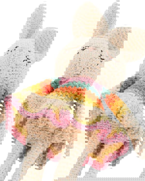 The Bonnie Mob Bonnie Ballerina Bunny Crochet Toy- Pink rainbow