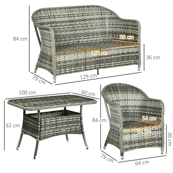 Rattan Sofa Set