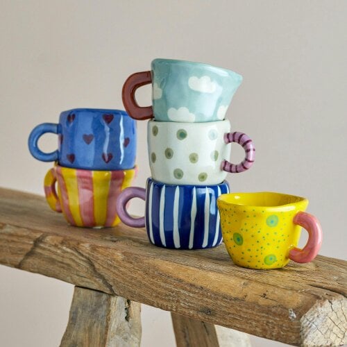 Love Frankie Dinky Indigo Stoneware Espresso Cup