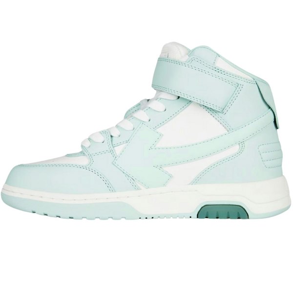 Off-White Out Of Office Mid Top Mint Leather Sneakers