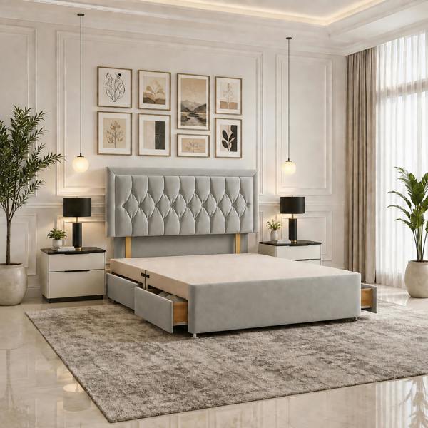 Paradise Beds Aima Divan Bed Set With Headboard