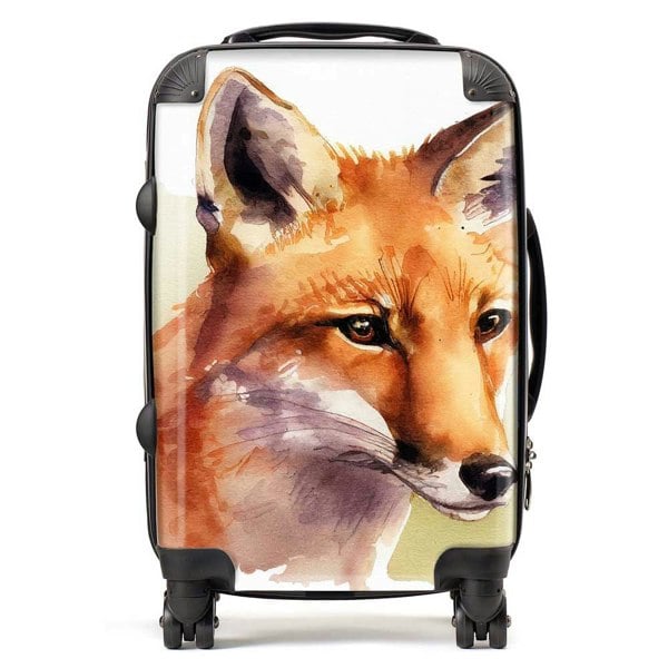 Warren Reed Fox Watercolour Suitcase