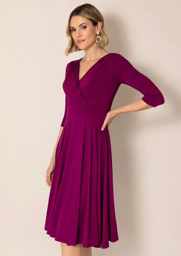 Alie Street London Annie Dress Short Petite (Plum Wine)
