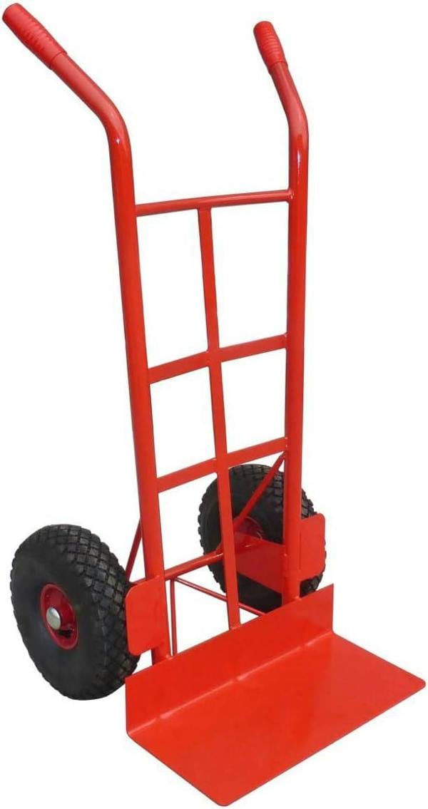LiftMate Heavy Duty Sack Truck Barrow for Rough Terrain, Hand Trolley with Large Plate & Pneumatic Wheels, 450kg Capacity