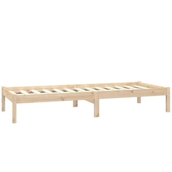 Berkfield Bed Frame Solid Wood Pine 75x190 cm Small Single