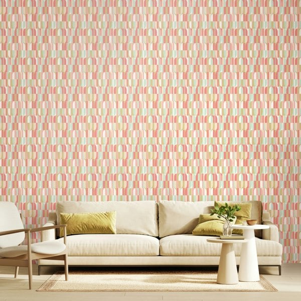 Hoopla Walls Building Blocks - Coral Mix 10m Wallpaper