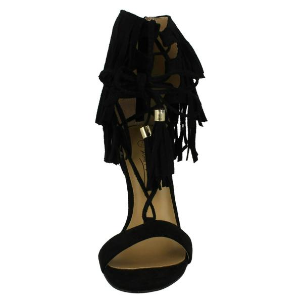 Anne Michelle Ladies Anne Michelle Tassle Open Toe Heels