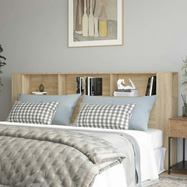 Berkfield Headboard Cabinet Sonoma Oak 220x18.5x104.5 cm