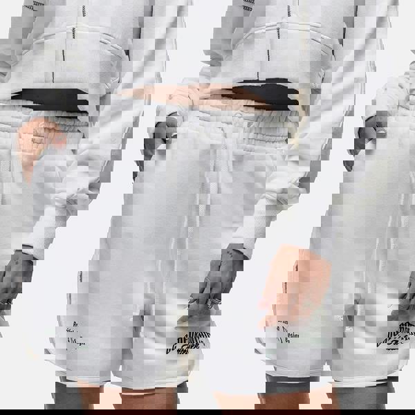 Good For Nothing White Relaxed Fit Jersey Shorts - White Image 3