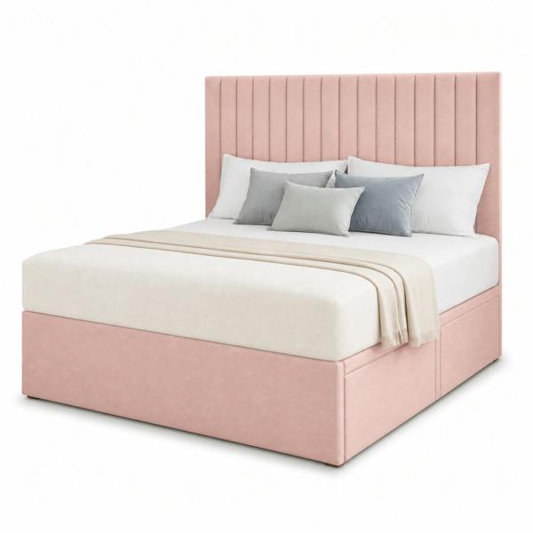 Great British Beds Ashton Divan Bed - Pink Plush