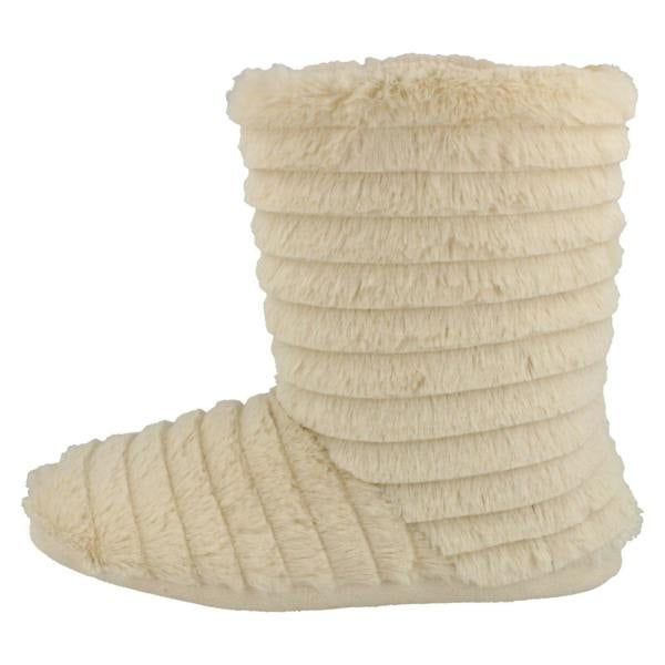 Spot On Ladies Spot On Soft Faux Fur Slipper Boots