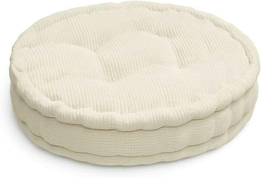 Night Zone Round Fleece Booster Seat Pad 10cm Thick – Soft Chair Cushion for Extra Height
