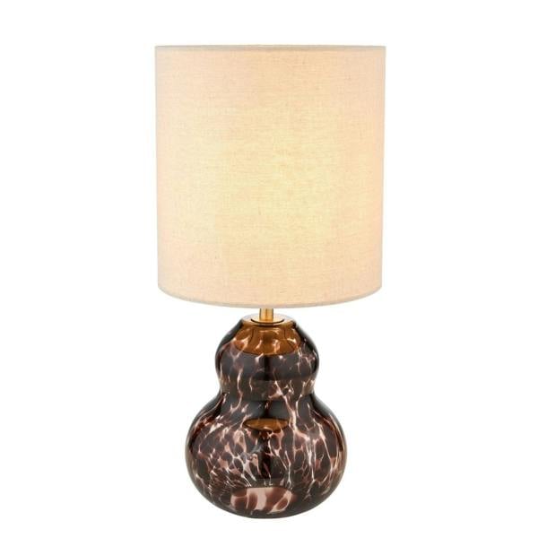 Pagazzi Lighting Maura Brown Tortoise Glass Table Lamp