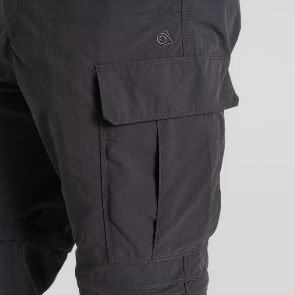 Craghoppers Men's NosiLife III Convertible Cargo Trousers - Black Pepper