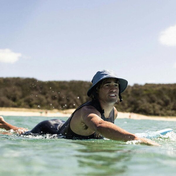 Ocean & Earth Mens Bingin Soft Peak Surf Hat Black